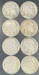 8 Buffalo Nickels 1920, 1924, 1925, 1926, 1927, 1928, 1929, 1930