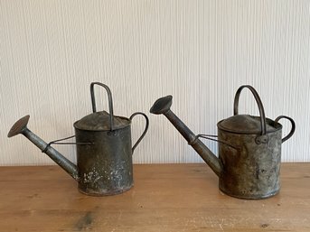 Lot Of 2 Antique Watering Cans