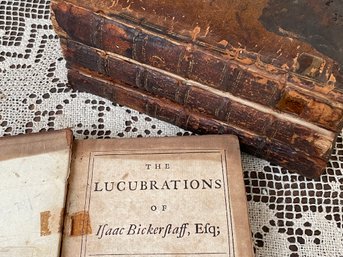 Antiquarian Complete Lucubrations Of Isaac Bickerstaff, Esq., 1743 The Tatler 4 Volumes