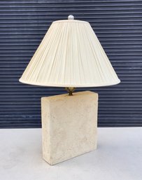 Vintage Faux Stone Plaster Table Lamp