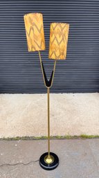 1950s Majestic Floor Lamp With Fiber Glass Shades