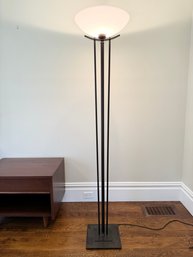 Iron & Glass Deco Style Torchier Floor Lamp