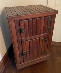 Wonderful Old Wooden Ice Box With Metal Lining