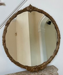 Floral Carved Wood Framed Mirror