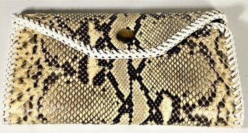 Genuine Snake Skin Clutch Purse Wallet Genuine Leather Interior