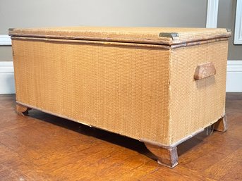 A Vintage Blanket Chest Of Antique Linens