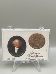 Beautiful 2008-D Martin Van Buren Presidential Dollar In Plastic Case