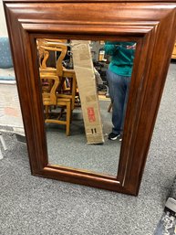 Wood  Mirror With Beveled Glass