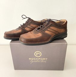Rockport Signature Series, Dynamic Suspension Brown Leather Lace Up- Mens Size 9