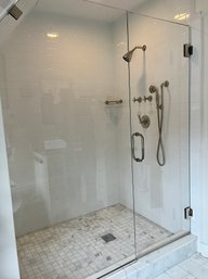 A Frameless Glass Shower Enclosure - Angle Cut - Delivery Available