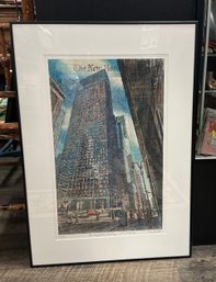 Tom Matt Framed Limited Edition 2/300 - The Seagrams Building 52nd & Park Ave - Hand Signed In Pencil TA-WA-B