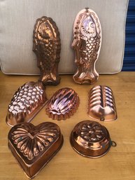 7 Vintage Copper Molds