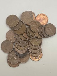 30 Beautiful Wheat Pennies 1930's, 1940'S And 1950'S