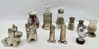 Vintage Salt & Pepper Shakers Including Sterling Silver Set From Mexico  (10 Pieces)