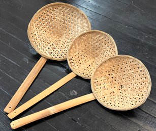 A Trio Of Woven 'Spider' Serving Utensils