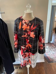 Dazzling Joseph Ribkoff Multicolor Floral Jacket