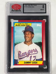 1990 Topps Major League Debut Sammy Sosa Card #120     AGAS 8