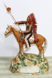 Vintage Indian Chief Liquor Advertisement Bottle