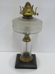 Unique Vintage Miller Victor  Oil Kerosene Brass And Glass  Lamp