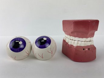 Eyeballs / Teeth Salt & Pepper Shaker Sets (2)