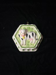 Painted Cow Mold Decor