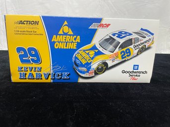 Kevin Harvick 1/24 AOL Diecast Car In Box Action