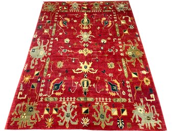 Absolutely Stunning, Tibetan - Tufenkian Room Size Ru 9'11' X 13' 9' (134) In Good Condition , VERY HEAVY.