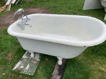 Beautiful Antique Clawfoot Tub With Newer Faucet