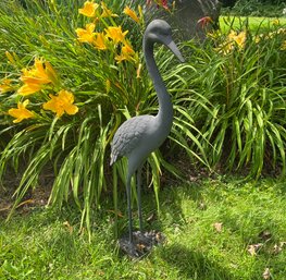 Resin Crane Garden Sculpture 32'