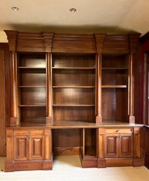 A High Quality Custom Built Mahogany Cabinets & Shelves - Upstairs Office