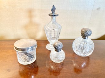 Antique Cut Crystal  Dressing Table Set
