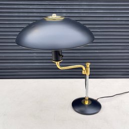 Mid Century Swiveling Flying Saucer Table Lamp