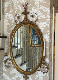 Antique Gilt Mirror With Candle Sconces