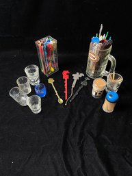 Stirrers And Shot Glasses