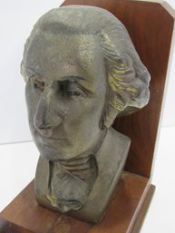 Vintage George Washington Figure Cast Bust DOOR STOP Book End