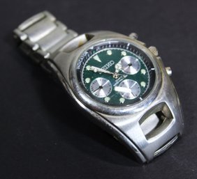 Men's Seiko Quartz Stainless Steel MCM 1970s 1980s Wristwatch