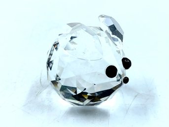 Adorable Faceted Crystal Mouse Figurine Attr. To Swarovski