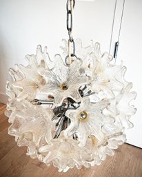 A Vintage Italian Modern Murano Glass Sputnik Chandelier, Attributed To Veart, C. 1970s