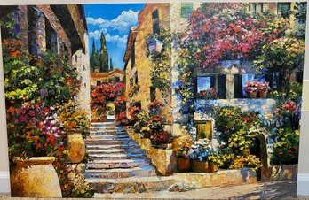 Howard Behrens 'Riviera Stairs' Print On Canvas