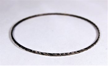 Vintage Thin Bangle Bracelet Sterling Silver