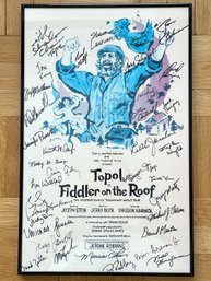 A Signed Broadway Revival Poster Of The Topol Production Of Fiddler On The Roof