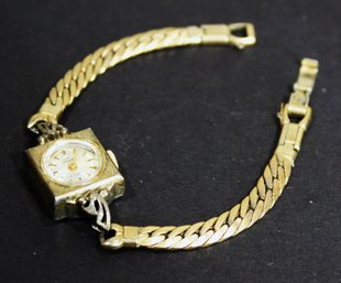 Gold Filled Ladies Vintage Square Faced Wristwatch