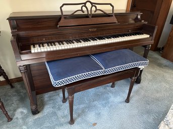 Winter Piano And Bench