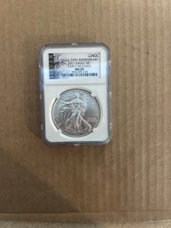 Beautiful 2011 American Silver Eagle MS69 25th Anniversary Early Releases