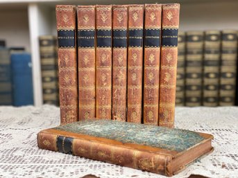 Antique Full 8 Volume Set Of The Spectator 'New Edition', 1819