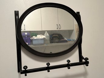 Wall Hanging Mirror With Coat Hangers