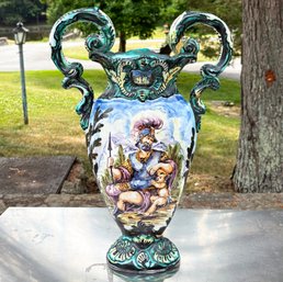 An Antique Majolica Vase