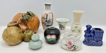 8 Vintage Porcelain & Ceramic Vases From Korea, Hungary, Ireland & More