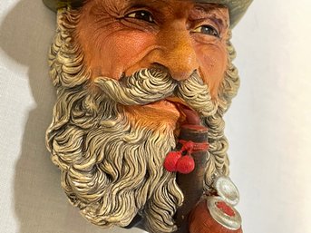 1972 Bossons Chalkware Tyrolean Character Wall Hanging, Made In England
