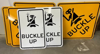 Six Metal Safety Signs